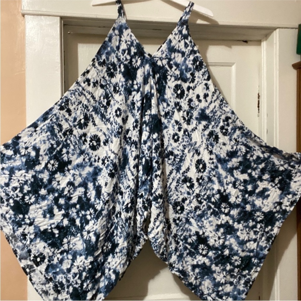 Chic Floral Tie-Dye Jumpsuit